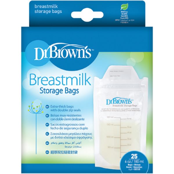 Dr. Brown's Σακουλάκια Αποθήκευσης Μητρικού Γάλακτος 25τμχ