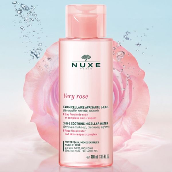 Nuxe Very Rose Soothing Micellar Water Απαλό Νερό Καθαρισμού & Ντεμακιγιάζ 3 Σε 1 400ml