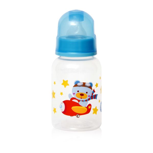 Lorelli Baby Care Πλαστικό Μπιμπερό Με Θηλή Σιλικόνης, Σε Διάφορα Χρώματα & Σχέδια 0m+ 125ml