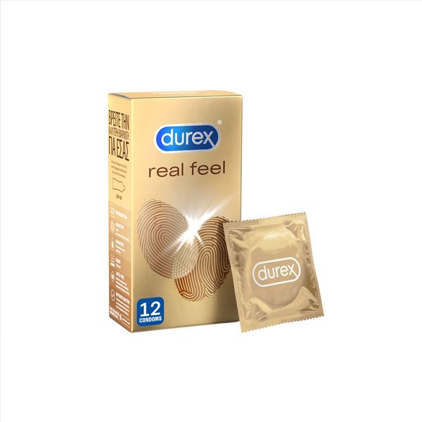 Durex Real Feel Προφυλακτικά με Φυσική Αίσθηση Δέρματος 12τμχ