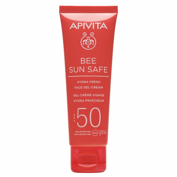 Apivita Bee Sun Safe Αντηλιακή Ενυδατική Κρέμα Τζελ Προσώπου με Θαλάσσια Φύκη και Πρόπολη Spf50 50 ml