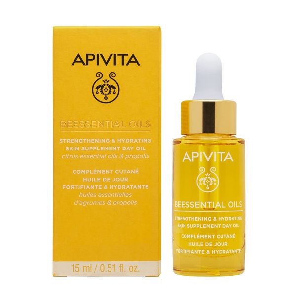 Apivita Beessential Oils Λάδι Προσώπου Ημέρας, Συμπλήρωμα Ενδυνάμωσης & Ενυδάτωσης 15ml