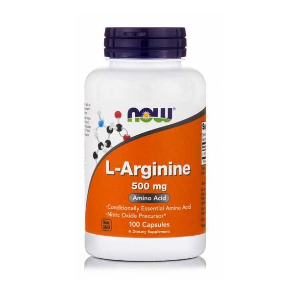 Now Foods L-Arginine Συμπλήρωμα Διατροφής για την Υγεία του Μυϊκού Συστήματος 500mg 100 κάψουλες