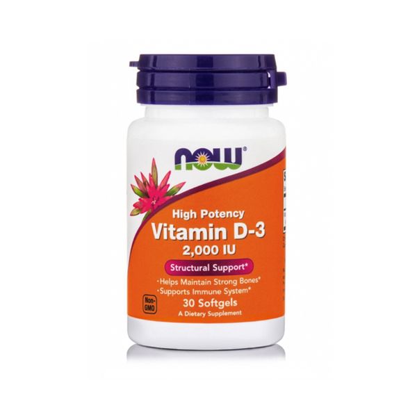 Now Foods High Potency Vitamin D-3 2000IU 30 softgels