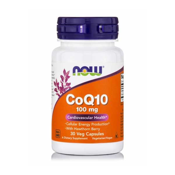Now Foods CoQ10 100mg Συμπλήρωμα Διατροφής για την Καρδιαγγειακή Υγεία 30 vegicaps
