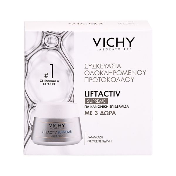 Vichy Set με Liftactiv Supreme Κρέμα Προσώπου Αντιγήρανσης & Ανόρθωσης για Κανονικό/Μικτό Δέρμα 50ml & Δώρο Κρέμα Προσώπου Νυκτός 15ml, Mineral 89 Probiotic Fractions 4ml & [H.A] Epidermic Filler 10ml