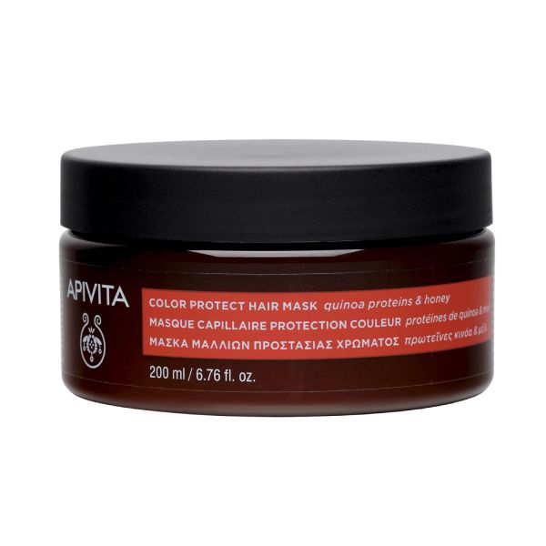 Apivita Color Protect Μάσκα Μαλλιών Προστασίας Χρώματος με Πρωτεΐνες Κινόα και Μέλι 200 ml