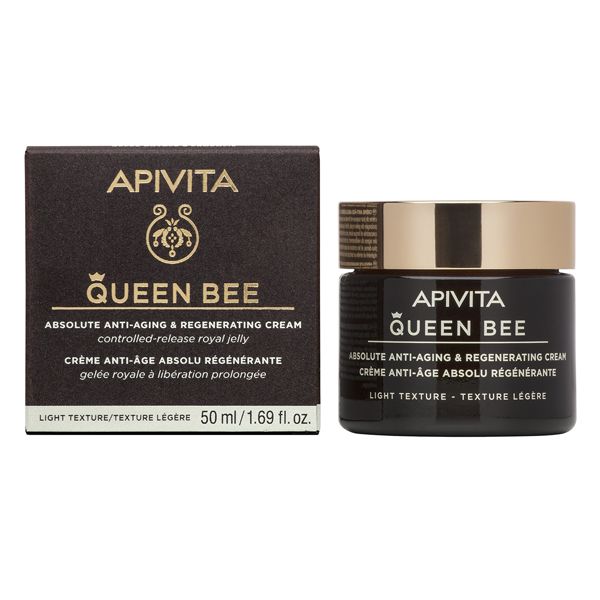 Apivita Queen Bee Κρέμα Προσώπου Απόλυτης Αντιγήρανσης & Αναγέννησης Ελαφριάς Υφής με Βασιλικό Πολτό Ελεγχόμενης Αποδέσμευσης 50ml