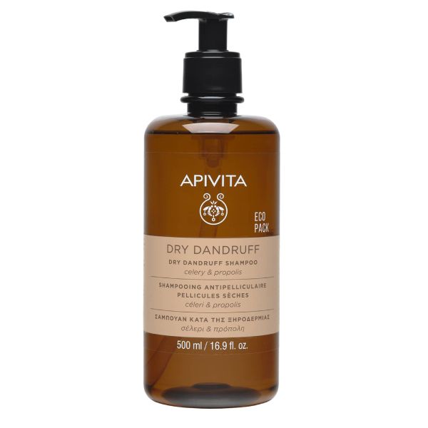 Apivita Dry Dandruff Σαμπουάν Κατά της Ξηροδερμίας με Σέλερι και Πρόπολη Eco Pack 500 ml