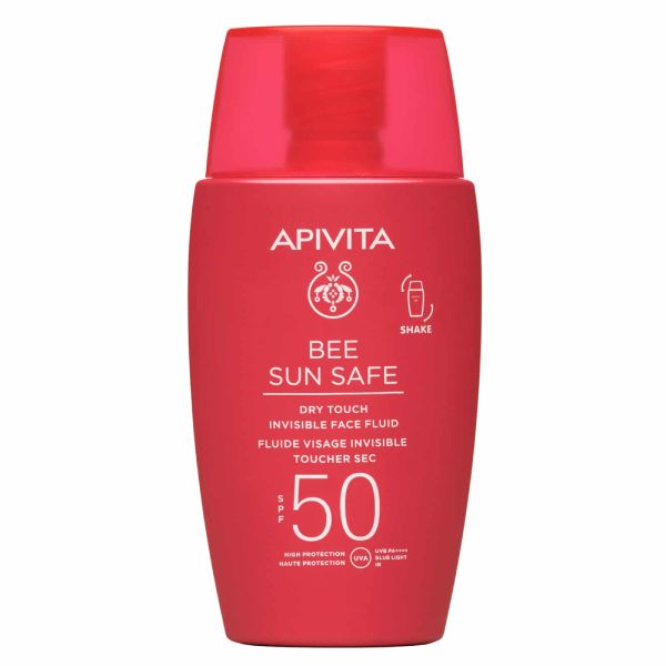 Apivita Bee Sun Safe Dry Touch Λεπτόρρευστη Αντηλιακή Κρέμα Προσώπου με Θαλάσσια Φύκη & Πρόπολη Spf50 50 ml