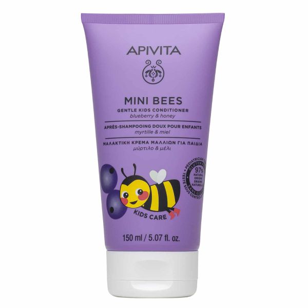 Apivita Mini Bees Παιδική Μαλακτική Μαλλιών με Μύρτιλο και Μέλι 150 ml