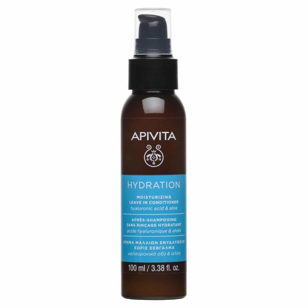 Apivita Hydration Κρέμα Μαλλιών Ενυδάτωσης Χωρίς Ξέβγαλμα Leave In με Υαλουρονικό Οξύ και Αλόη 100 ml