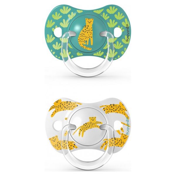 Suavinex Jungle Green Ανατομική Πιπίλα Σιλικόνης 6-18m 2tmx