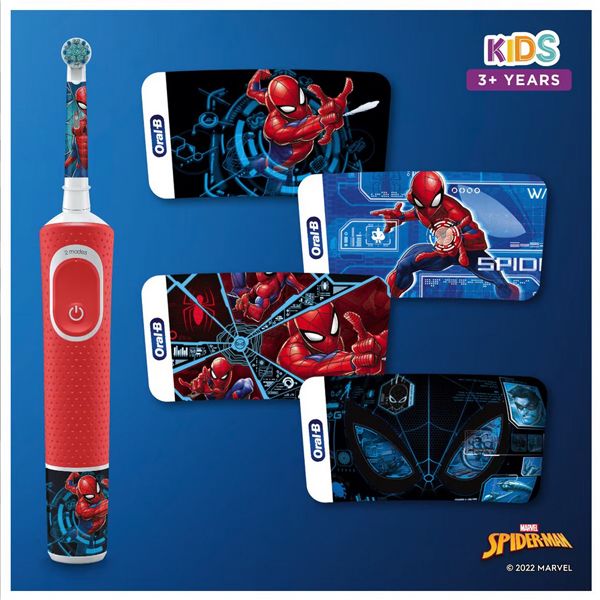 Oral-B Vitality Kids Special Edition Spiderman Παιδική Ηλεκτρική Οδοντόβουρτσα 3+ ετών & Δώρο Θήκη Ταξιδίου