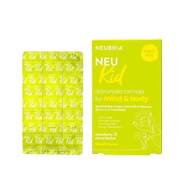 Neubria Neu Kid Παιδικό Συμπλήρωμα Διατροφής για Μυαλό & Σώμα 30 μασώμενα δισκία