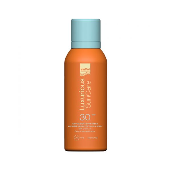 Luxurious SunCare Antioxidant Sunscreen Invisible Spray Αντηλιακό Σπρέι Προσώπου-Σώματος Spf30 100 ml