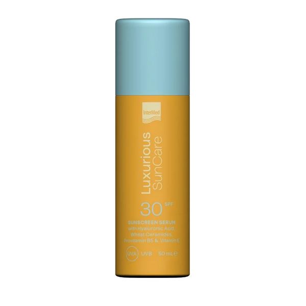 Luxurious Suncare Sunscreen Face Serum Αντηλιακός Ορός Προσώπου με Υαλουρονικο Οξύ Spf30 50 ml