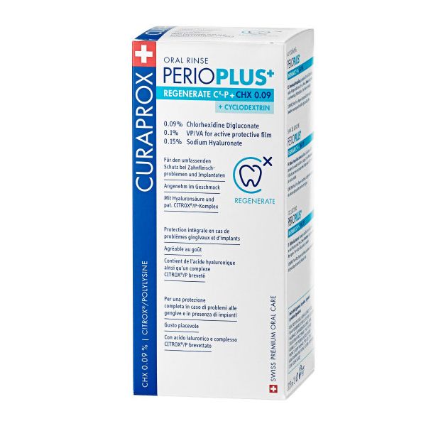 Curaprox Perio Plus+ Regenerate CHX 0.09% Στοματικό Διάλυμα 200 ml