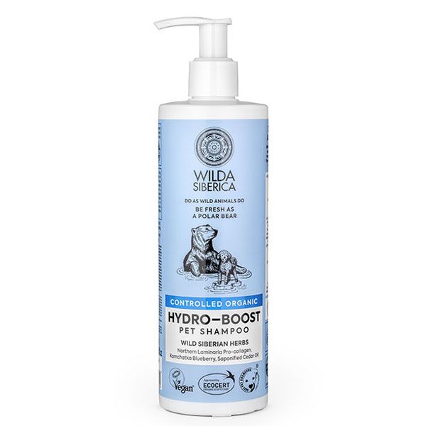 Wilda Siberica Controlled Organic Hydro-Boost Pet Shampoo Ενυδατικό Σαμπουάν για Ζώα με Ξηρό Τρίχωμα 400 ml