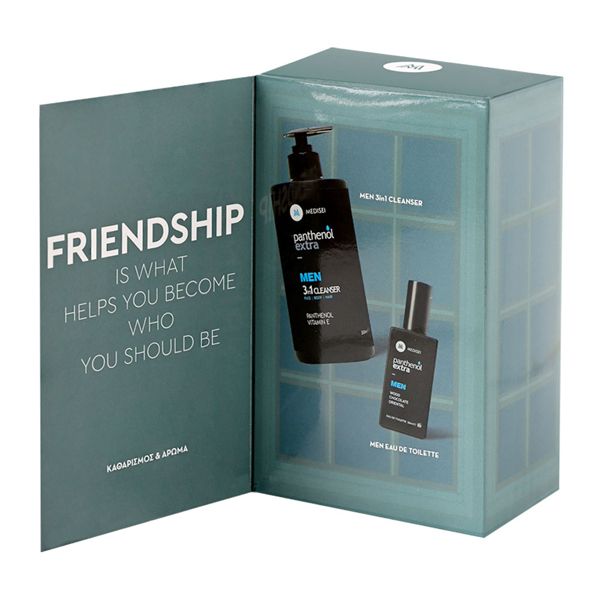 Panthenol Extra Limited Edition Friendship Set με Men 3 σε 1 Καθαριστικό Προσώπου, Σώματος, Μαλλιών 500 ml & Men Eau De Toilette 50 ml
