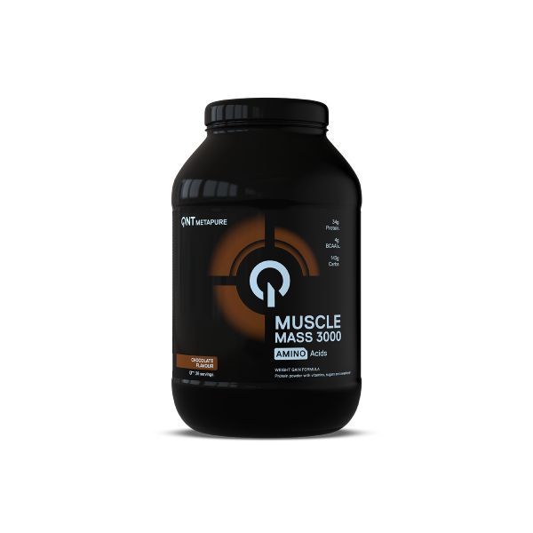 QNT Metapure Muscle Mass 3000 Gainer Amino Acids Συμπλήρωμα Διατροφής για Μυϊκή Ανάπτυξη με Γεύση Chocolate 1.3 kg