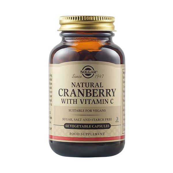 Solgar Natural Cranberry with Vitamin C 60 Φυτικές Κάψουλες