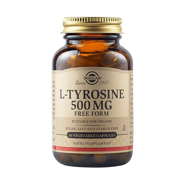 Solgar L-Tyrosine 500mg Free Form 50 Φυτικές Κάψουλες