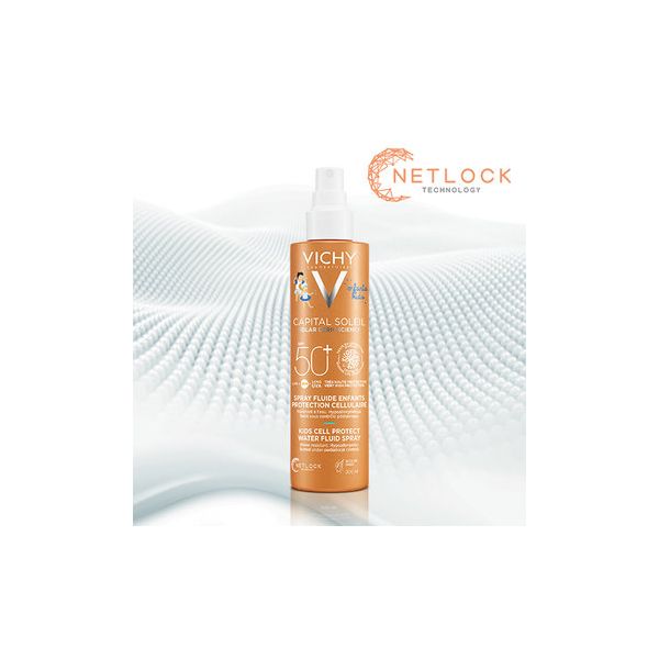 Vichy Capital Soleil Kids Cell Protect Water Fluid Παιδικό Αντηλιακό Σπρέι για Πρόσωπο & Σώμα Spf50+ 200 ml