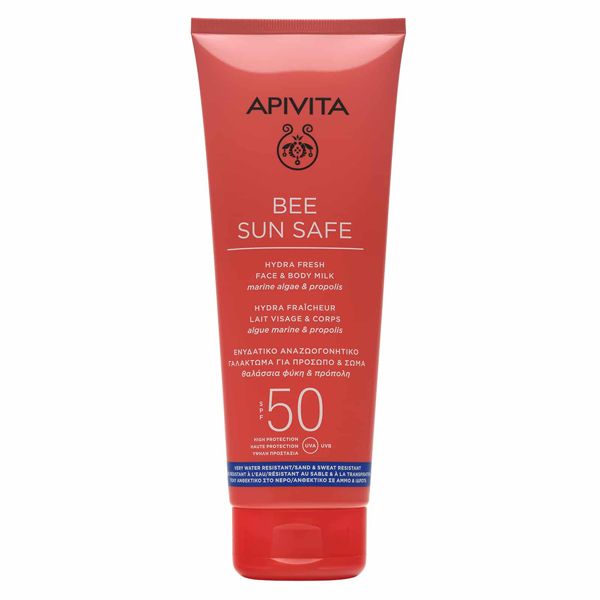 Apivita Bee Sun Safe Ενυδατικό Αναζωογονητικό Γαλάκτωμα Προσώπου/Σώματος Με Θαλάσσια Φύκη & Πρόπολη Spf50 200 ml