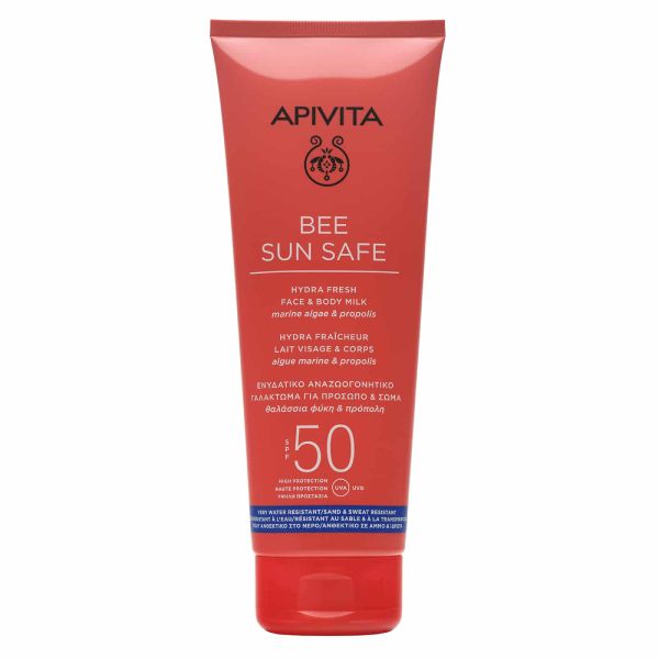 Apivita Bee Sun Safe Αντηλιακό Ενυδατικό Αναζωογονητικό Γαλάκτωμα για Πρόσωπο και Σώμα με Θαλάσσια Φύκη και Πρόπολη Spf50 200 ml