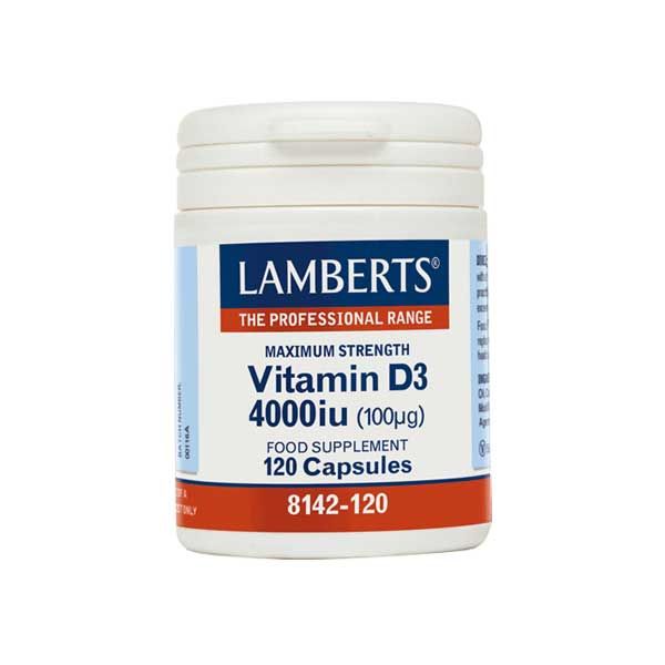 Lamberts Vitamin D3 4000iu 120 κάψουλες