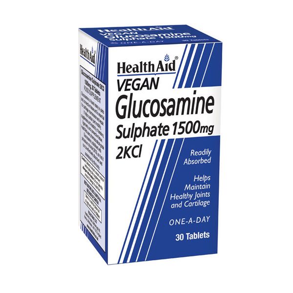 Health Aid Vegan Glucosamine Sulphate 1500mg 2KCI 30 ταμπλέτες