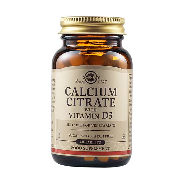 Solgar Calcium Citrate with Vitamin D3 60 Ταμπλέτες