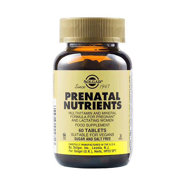 Solgar Prenatal Nutrients Multivitamin and Mineral Formula for Pregnant and Lactating Women 60 Ταμπλέτες