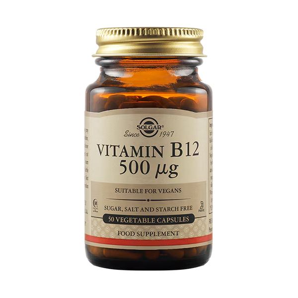 Solgar Vitamin B12 500 mcg 50 Φυτικές Κάψουλες