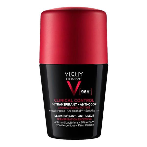 Vichy Homme Clinical Control 96H Αποσμητικό Ανδρικό Roll-On Κατά της Εφίδρωσης για Ευαίσθητες Επιδερμίδες 50 ml Vichy Homme Clinical Control 96H Αποσμητικό Ανδρικό Roll-On Κατά της Εφίδρωσης για Ευαίσθητες Επιδερμίδες 50 ml