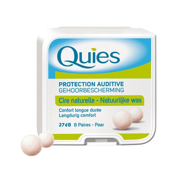 Quies Earplugs Pure Wax Ωτοασπίδες από Φυσικό Κερί μιας Χρήσης 8 ζευγάρια