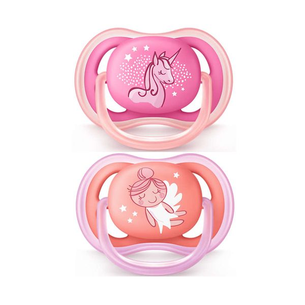 Avent Ultra Air Πιπίλα Σιλικόνης με Μεγάλες Οπές 6-18m 2 τμχ