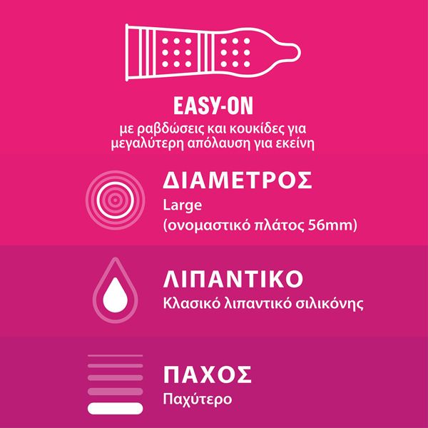 Durex Pleasure Max Προφυλακτικά με Ραβδώσεις & Κουκίδες 3 τμχ