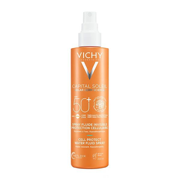 Vichy Capital Soleil Cell Protect Water Fluid Αντηλιακό Σπρέι Σώματος Spf50+ 200 ml