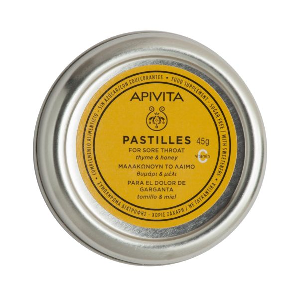 Apivita Παστίλιες με Μέλι και Θυμάρι Μαλακώνουν το Λαιμό 45 g