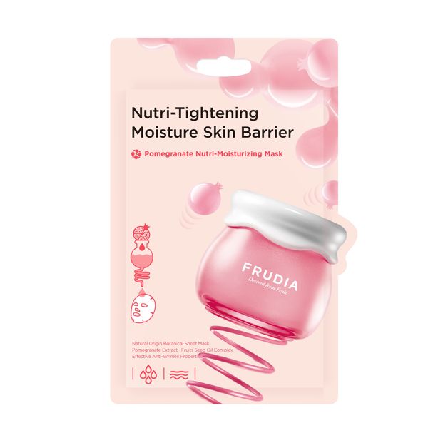 Frudia Pomegranate Nutri-Moisturizing Mask Ενυδατική & Αντιγηραντική Υφασμάτινη Μάσκα Προσώπου με Εκχύλισμα Ροδιού 20 ml