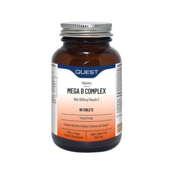 Quest Mega B Complex & Vitamin C 1000mg Συμπλήρωμα Διατροφής 60 tabs