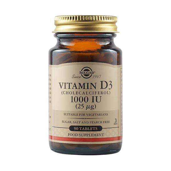 Solgar Vitamin D3 (Cholecalciferol) 1000 IU (25 mcg) 90 Ταμπλέτες