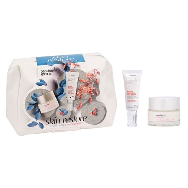 Panthenol Extra Skin Restore Set με Ενυδατική Κρέμα Ημέρας Spf15 50 ml και Retinol Anti-Aging Face Cream 30 ml