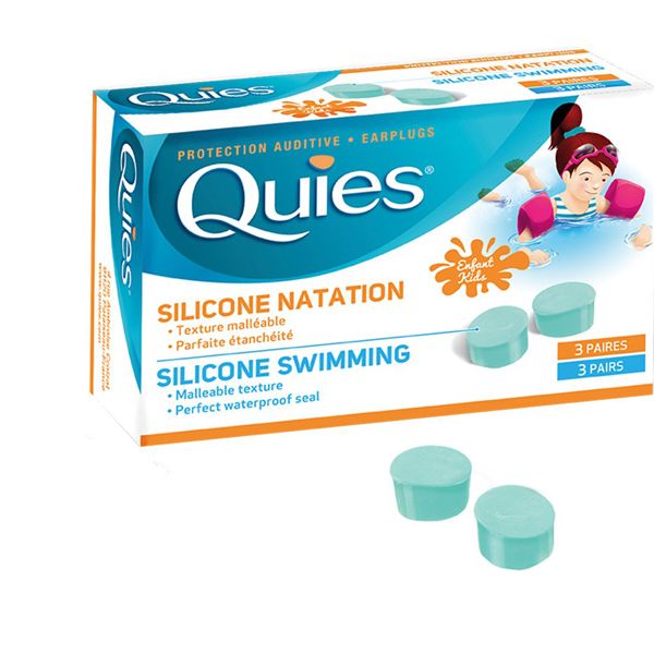 Quies Earplugs Silicone Swimming Enfant Kids 3 ζευγάρια