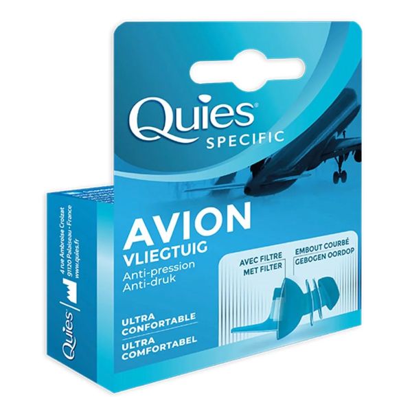 Quies Specific Air Travel Ωτοασπίδες κατά της Πίεσης για Ενήλικες 1 ζευγάρι