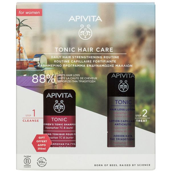 Apivita Tonic Hair Loss for Women Set με Λοσιόν κατά της Τριχόπτωσης 150 ml και Δώρο Τονωτικό Σαμπουάν 250 ml