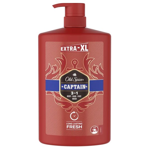 Old Spice Captain Αφρόλουτρο για Σώμα & Μαλλιά για τον Άνδρα 1000 ml Old Spice Captain Αφρόλουτρο για Σώμα & Μαλλιά για τον Άνδρα 1000 ml