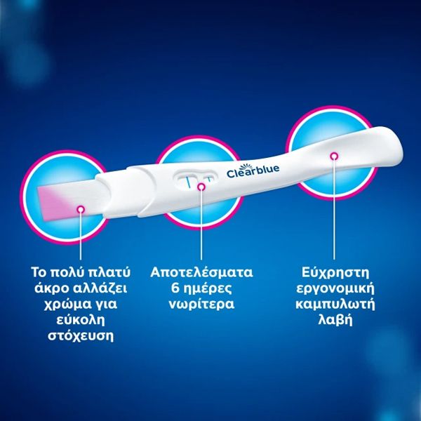 Clearblue Τεστ Εγκυμοσύνης Εξαιρετικά Πρώιμης Ανίχνευσης 2 τμχ